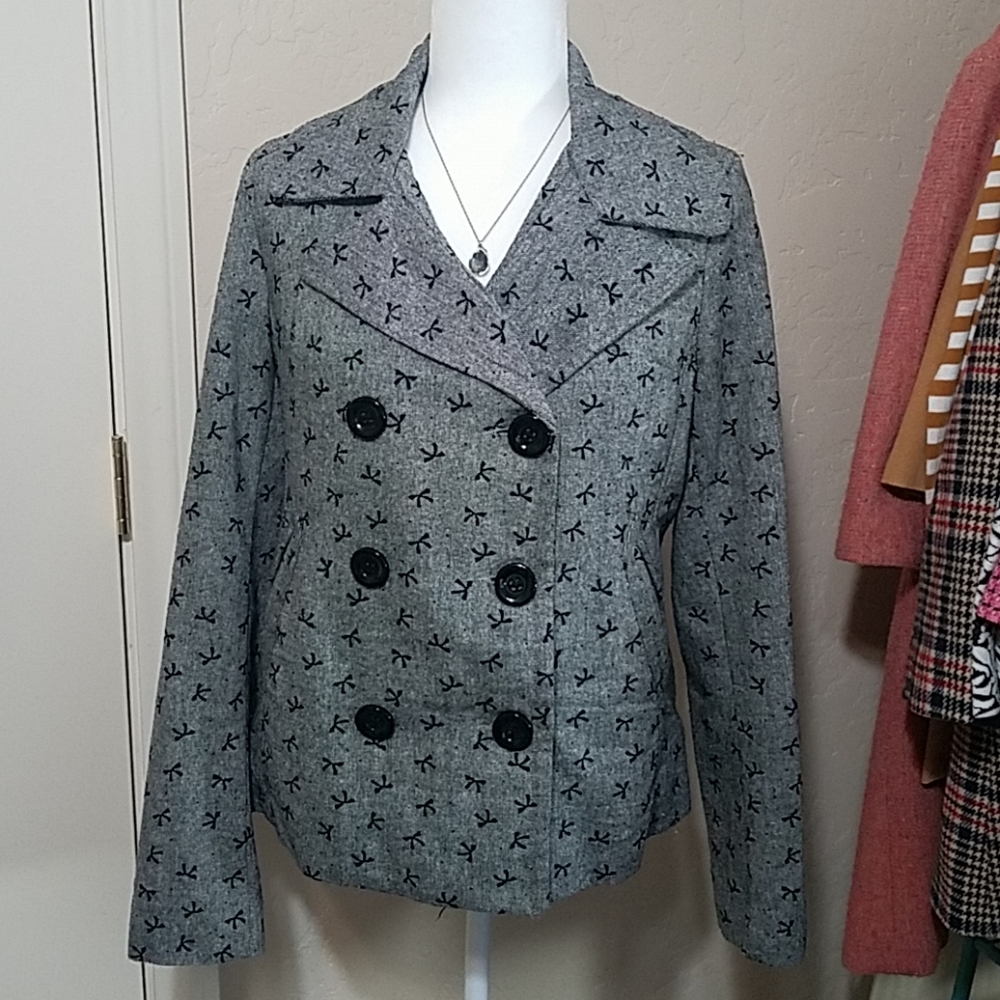 Needle & Thread Gray Peacoat - Picture 2 of 7